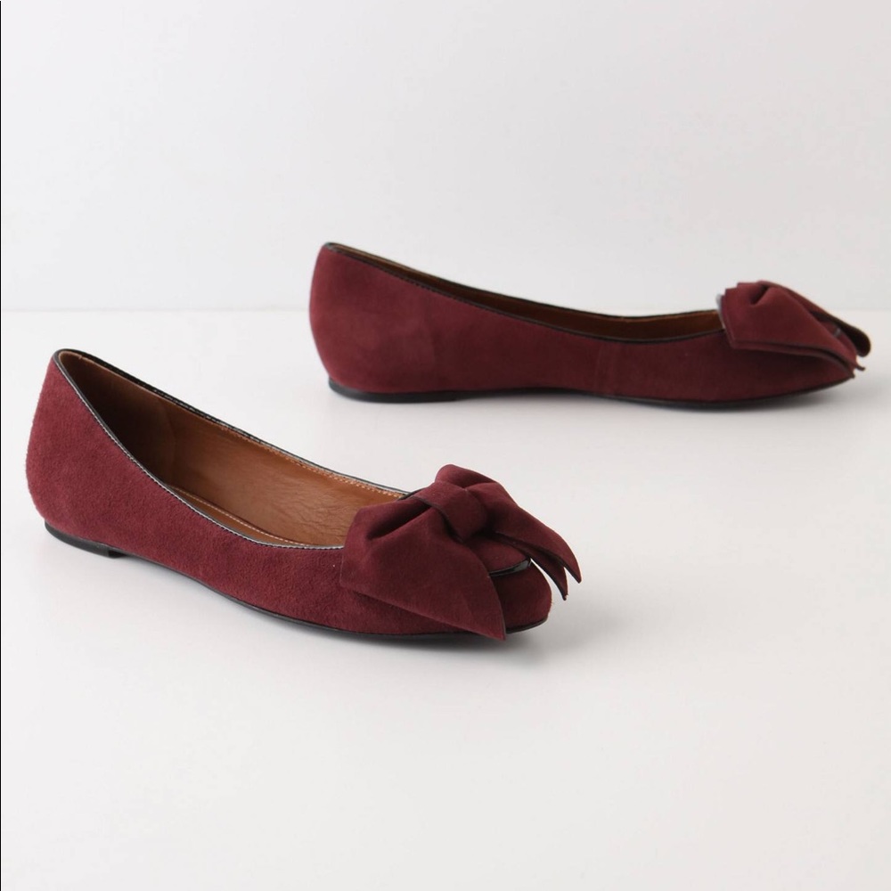 NIB Anthropologie leifsdottir velvet bow flat 38